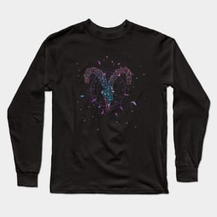 Floral Zodiac Sign Long Sleeve T-Shirt